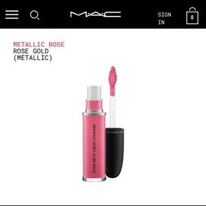 MAC retro matte liquid lipcolour in metallic rose